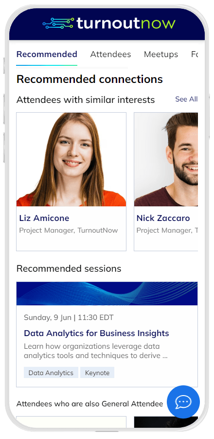 TurnoutNow PeerConnect Recommendations