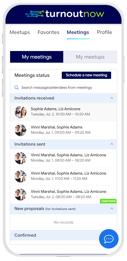 TurnoutNow PeerConnect My Meetings